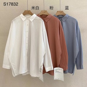 Losse-fitting design Minimalistische stijlvolle Casual Solid Color Striped Checked oversized custom 17832 Losse Shirt