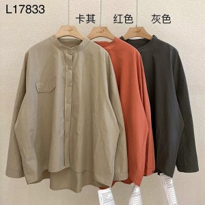 Losse-fitting design Minimalistische stijlvolle Casual Solid Color Striped Checked oversized custom 17833 Round kraag