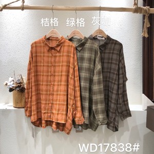Losse-fitting design Minimalistische stijlvolle Casual Solid Color Striped Checked oversized custom 17838 Losse Checked Shirt